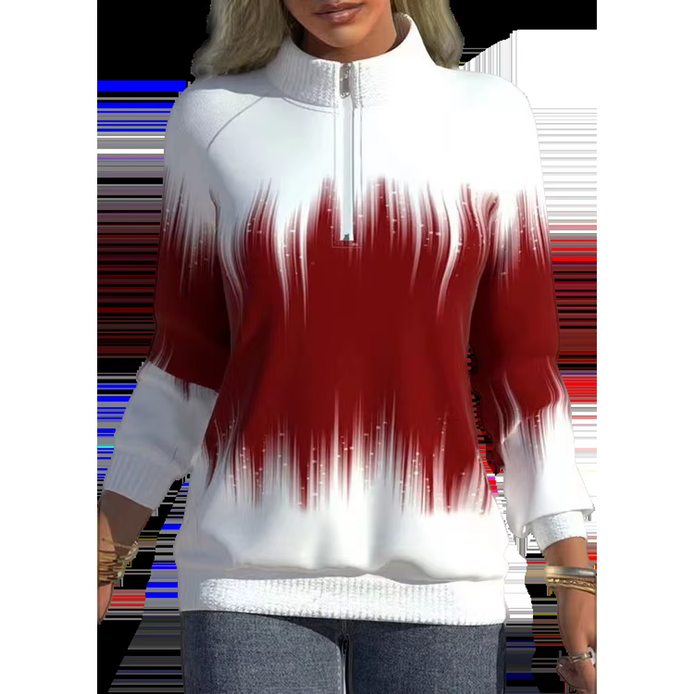 Pull à col roulé avec fermeture éclair pour femme