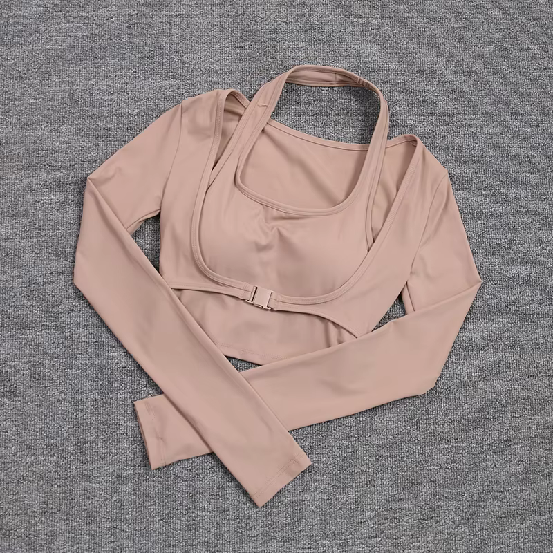 Costume de Yoga à col suspendu pour femmes, sous-vêtements amincissants, sport, entraînement, hauts de Tennis en plein air, Sexy