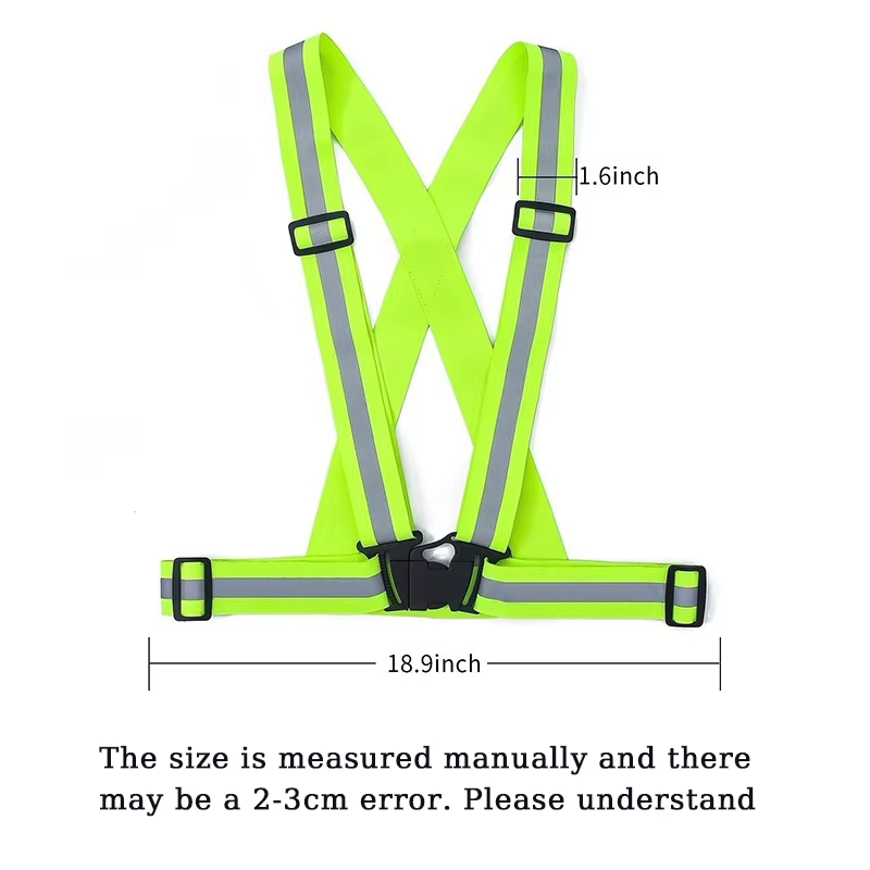 Gilet de sécurité réfléchissant - Gilet haute visibilité avec sangles réglables pour le jogging, le cyclisme, la marche et l'équitation en extérieur