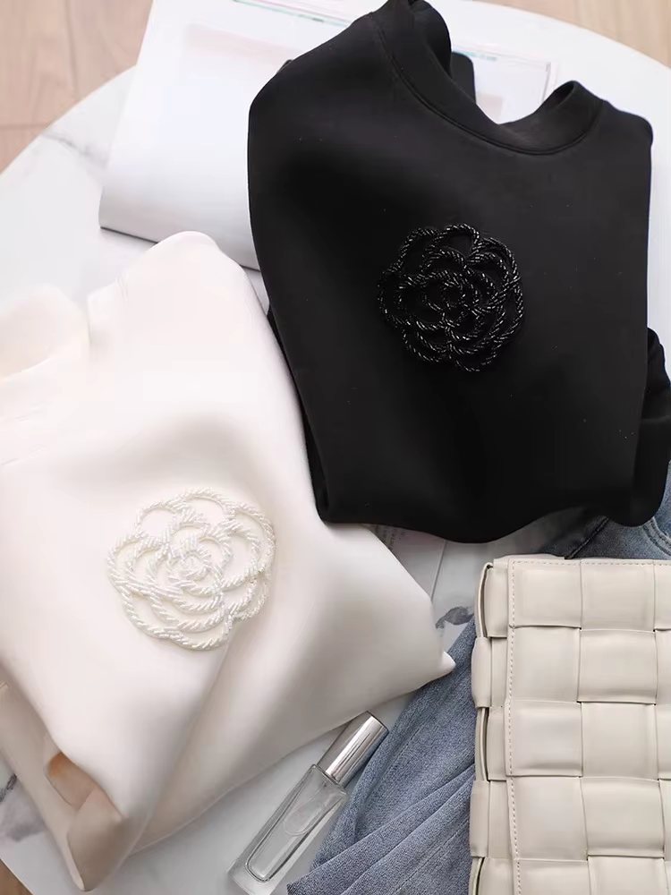 S-XXL mode coréenne noir blanc pull O cou sweat-shirt Patchwork haut automne hiver manches longues Kawaii pulls Streetwear décontracté