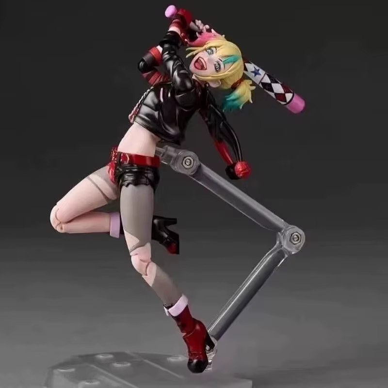 Kaiyodo En Stock Harley Quinn Suicide Squad Isekai Revoltech Amazing Yamaguchi Figurine Articulée à Têtes Interchangeables