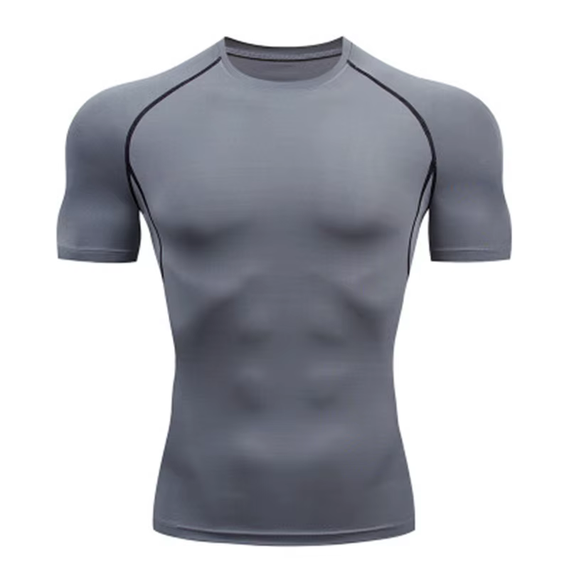 T-shirt de compression élastique respirant pour homme