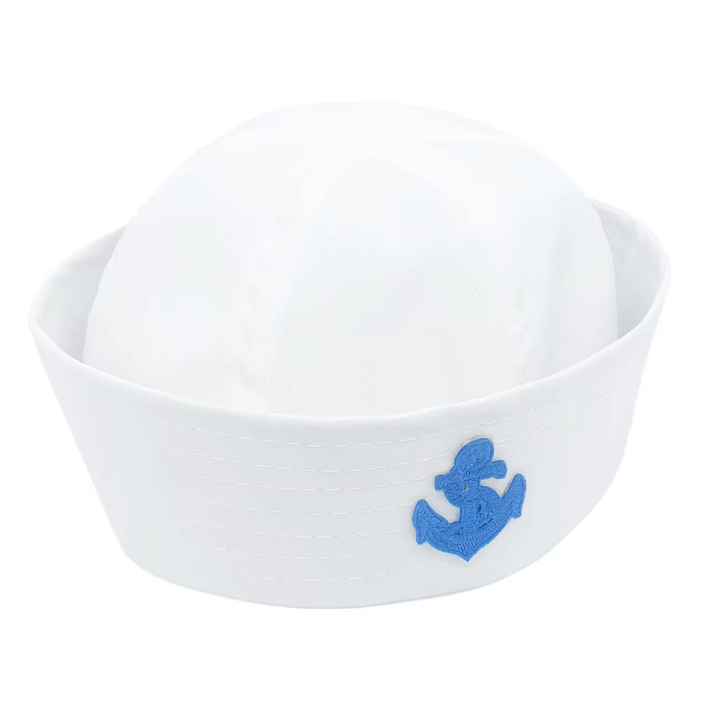 Chapeau de Marin Blanc pour Homme et Femme, Costume de Capitaine, Casquettes Nautique, Décor pour ixd'Halloween, Spectacle, Cosplay, Été