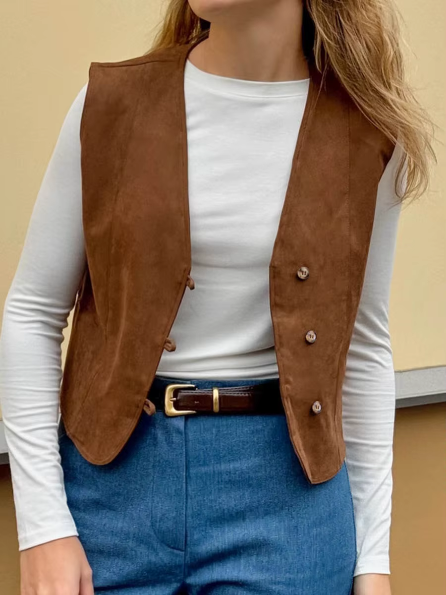 Modigirl 2026 Gilet col en V pour femme