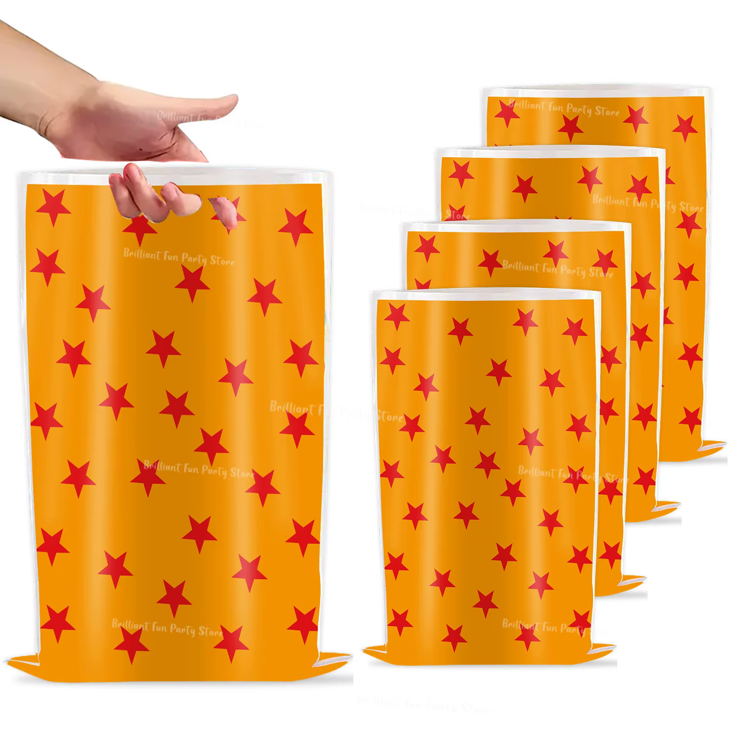 Sacs cadeaux orange de dessin animé pour enfants-fournitures de fête d'anniversaire Goku Goody Biscuit sac de bonbons décor de réception-cadeau pour bébé cadeaux de fête pour garçons