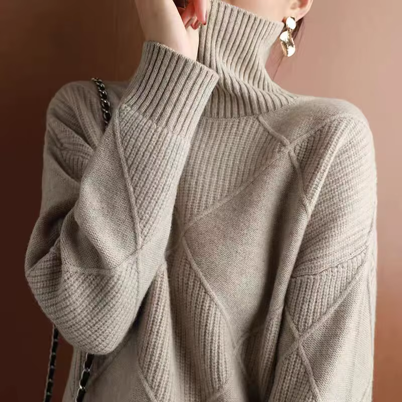 Pull à col roulé pour femme