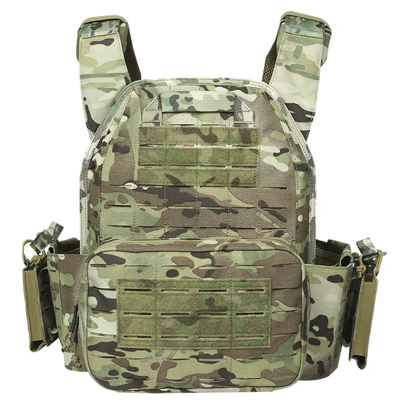 Gilet tactique porte-plaque de Paintball, tissu 1000D, porte-plaque à dégagement rapide, plaque découpée au Laser avec Triple pochette pour magazines 