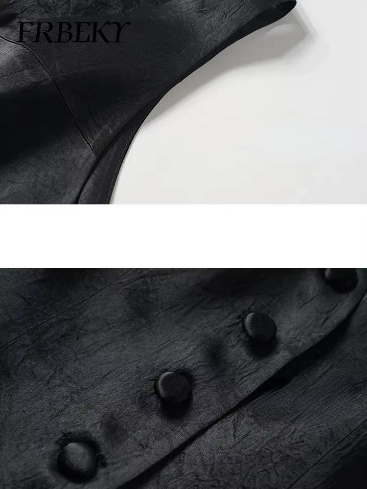 Gilet élégant en polyester pour femmes, col en V, veste de streetwear, vestes d'automne et d'hiver, pour toutes les occasions et cadeaux spéciaux