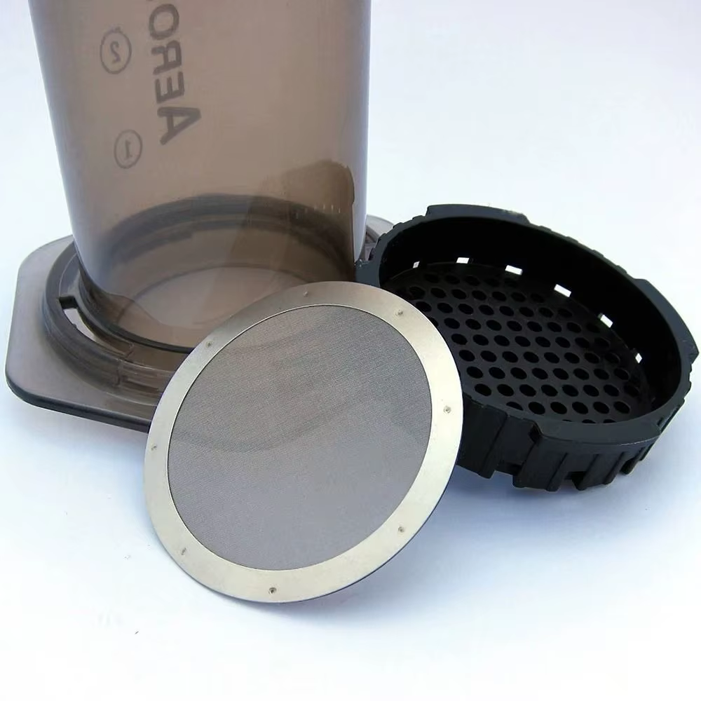 Filtre à mailles métalliques pour café 61MM, accessoires de cuisine réutilisables, maille filtrante en acier inoxydable pour cafetière Aeropress