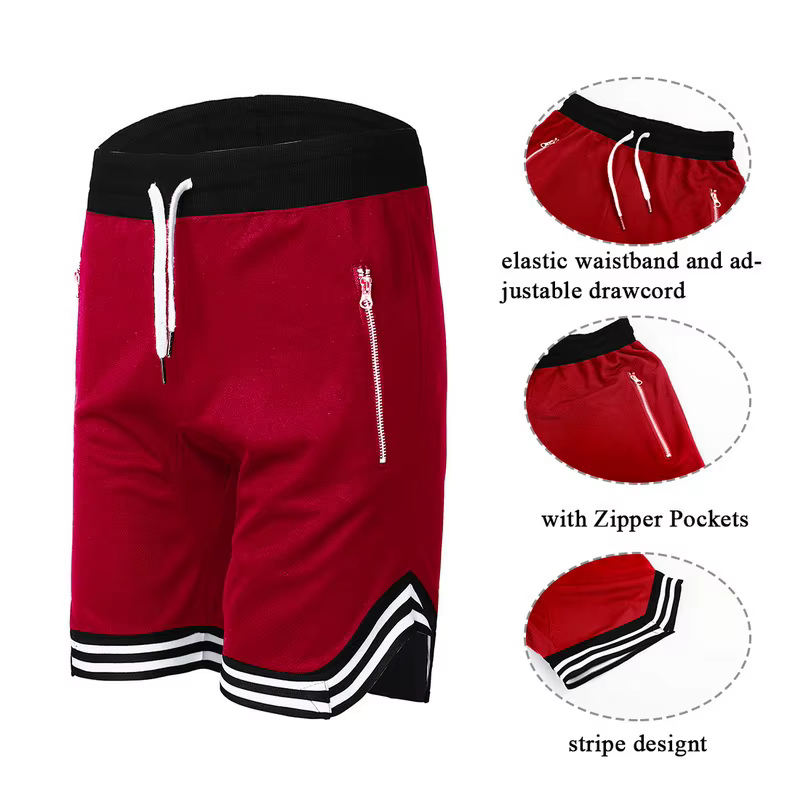 Short de sport en maille pour hommes, séchage rapide, ample, entraînement musculaire, pour l'été, Fitness, jogging, décontracté, respirant