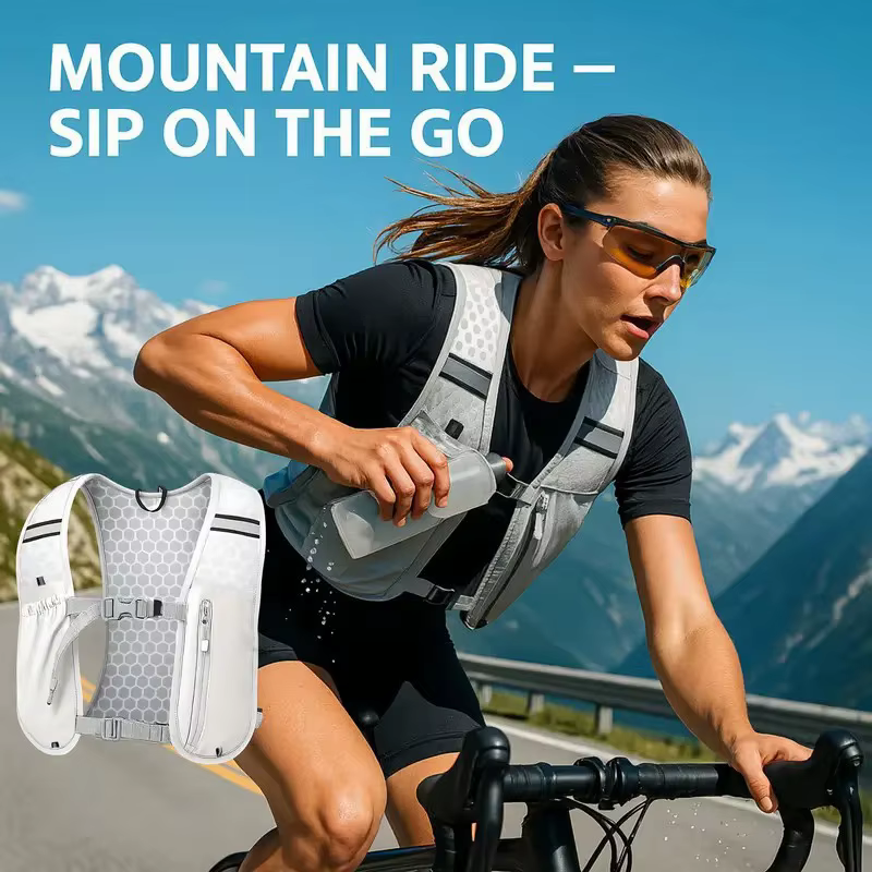 Gilet d'hydratation pour la course à pied pour femmes et hommes, sac à dos respirant résistant à l'eau, course à pied, randonnée, cyclisme, trail, marathons