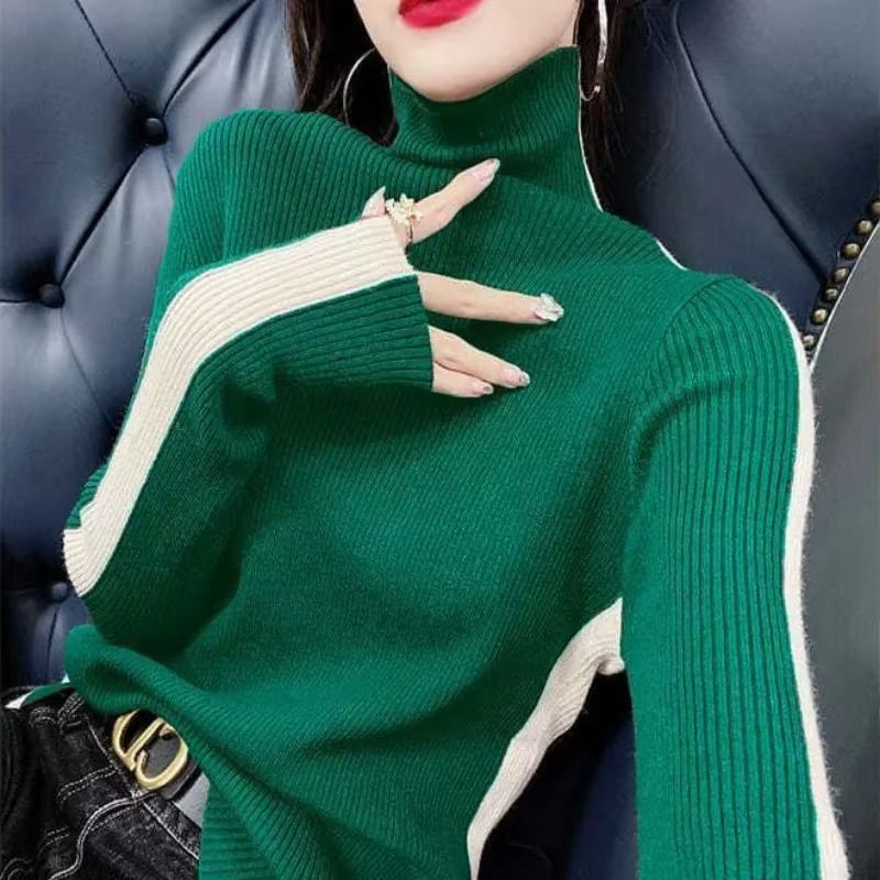 Pull en tricot à manches longues pour femme
