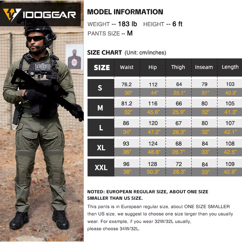 Pantalon de combat robuste IDOGEAR G5, coupe 3D, anti-déchirure, hydrofuge, multi-poches, pantalon tactique d'entraînement, de chasse, cargo 3215