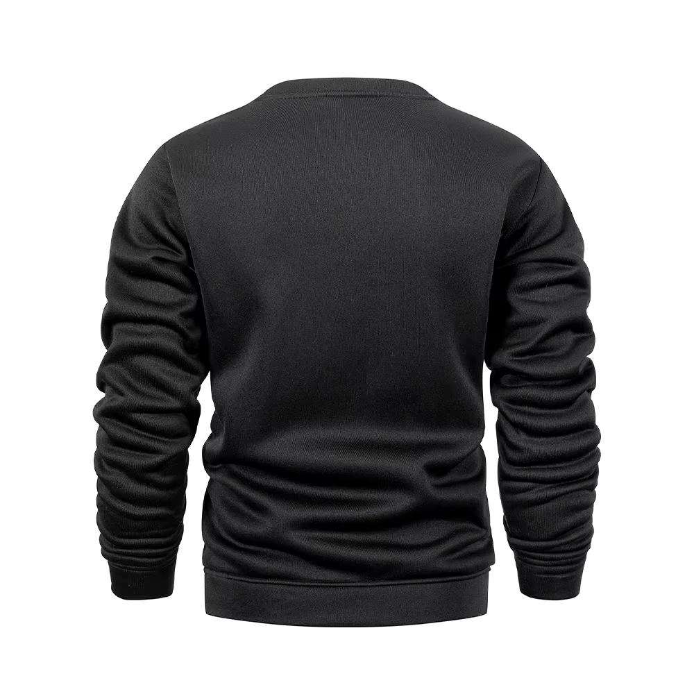 Sweat-shirt à col rond pour hommes, couleur unie, ample, décontracté, mode, chaud, manches longues, à capuche, vêtements pour hommes, nouvelle collection