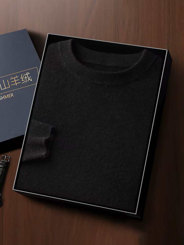 Mode 100% laine mérinos hommes pull col rond à manches longues pull printemps automne hiver basique pull vêtements tricots hauts