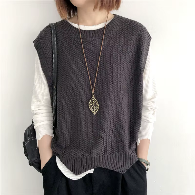 Gilets courts en tricot pour femmes
