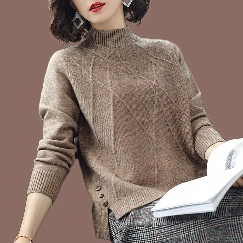 Pull à col roulé pour femme