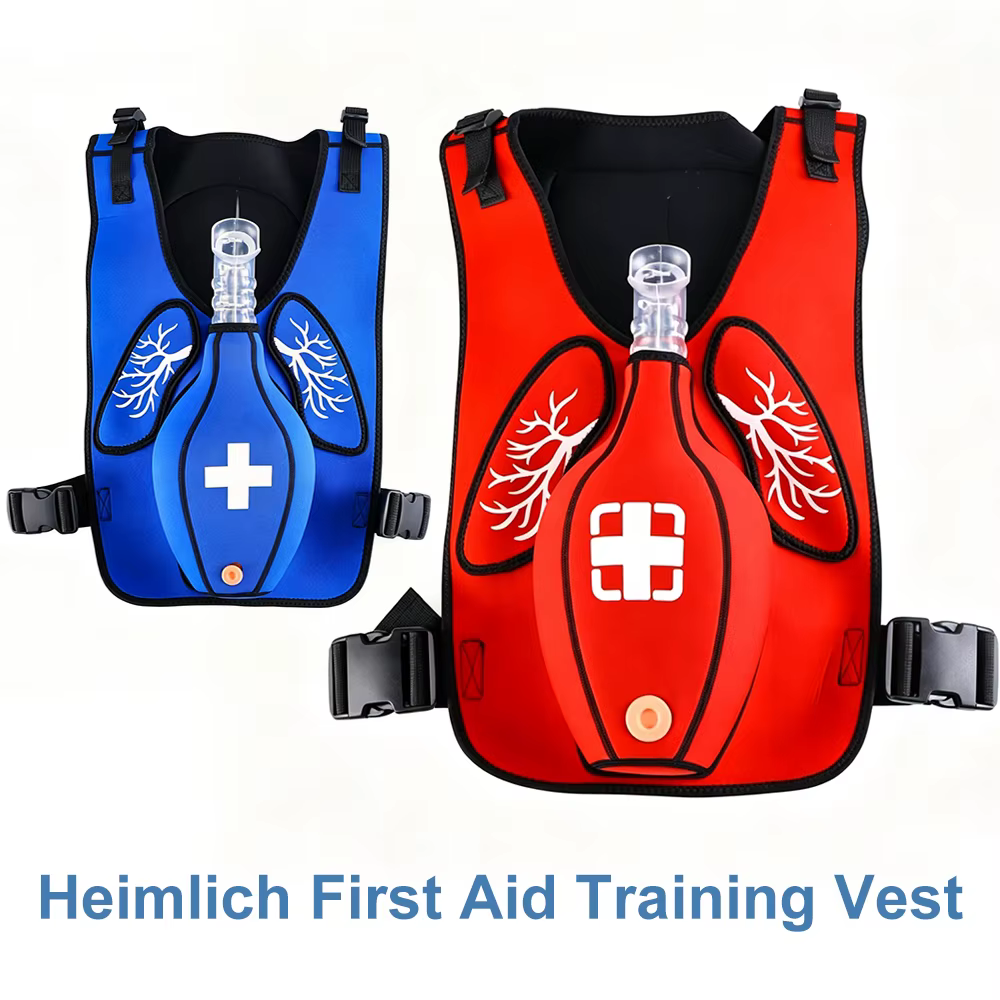 1 gilet d'entraînement aux premiers secours Heimlich, avec gilet anti-étouffement et blocage trachéal, pour la formation aux premiers secours et les fournitures pédagogiques