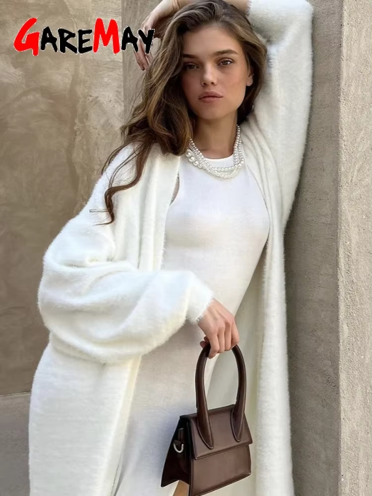 Cardigan long surdimensionné pour femme