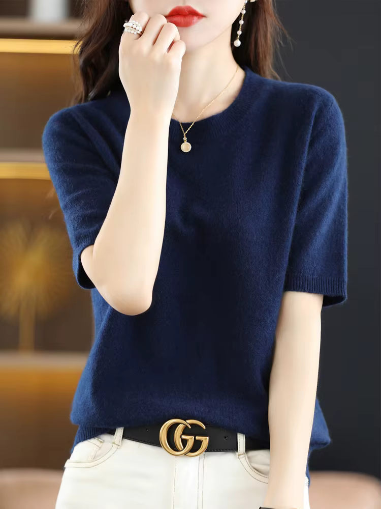 Pull en laine mérinos et polyester pour femmes, coupe ample, style décontracté, automne hiver, confortable et élégant, parfait pour le bureau ou pour se blottir à la maison