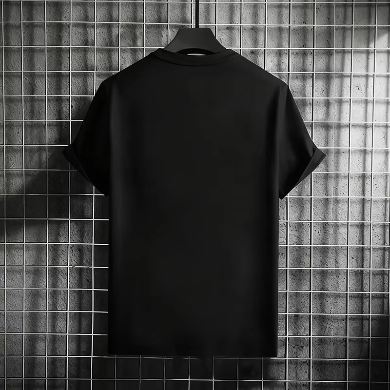 T-shirt homme haute qualité 100% coton col rond manches courtes classique noir blanc couleur Pure t-shirts printemps été décontracté dessus frais