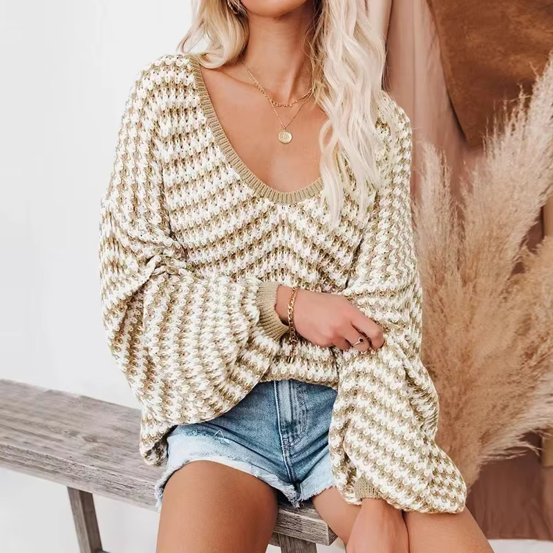 Pull tricoté décontracté pour femme