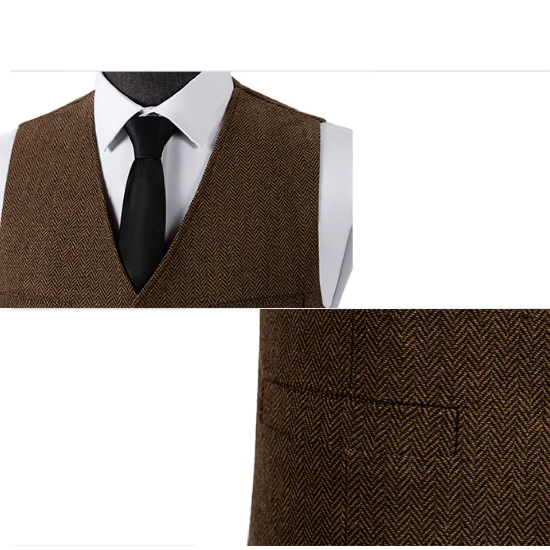 Gilet de costume pour hommes vert militaire simple boutonnage mélangé hommes gilet Denim jean gilet veste coupe ajustée décontracté formel affaires