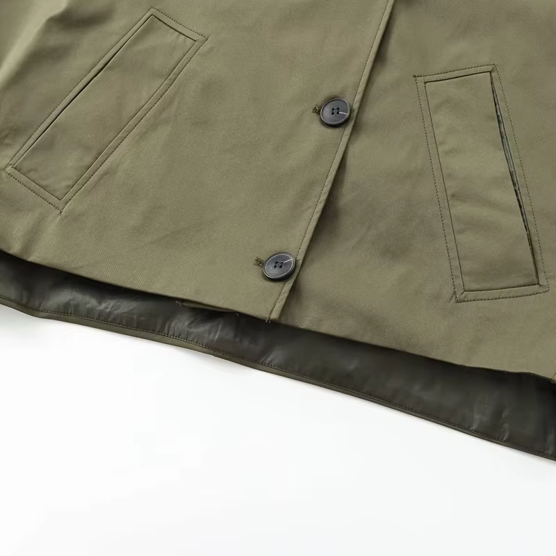 HXAO vert chaud hiver vestes à capuche femmes 2024 automne extérieur surdimensionné Bomber veste manteaux Demi-saison coupe-vent vêtements d'extérieur