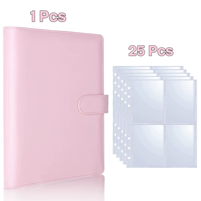 25 pièces Page (4 grilles) carte Photo A5-Binder Kpop Albums photos cartes idole feuilles mobiles recueillir livre classeur porte-carte Photo