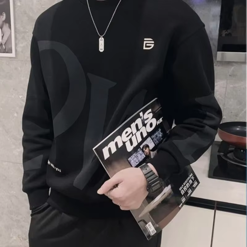 Pull à col rond PVD pour hommes, sweat-shirt, style coréen, streetwear S, haute qualité, automne, nouveau