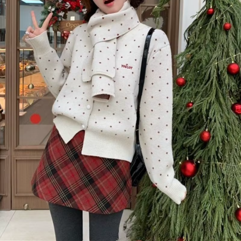 Pull de Noël rouge Pull d'automne et d'hiver pour femme Cette année