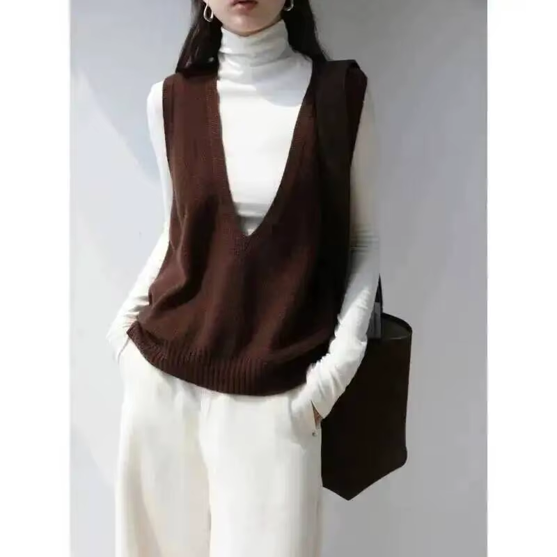Gilet pull sans couture 100% laine
