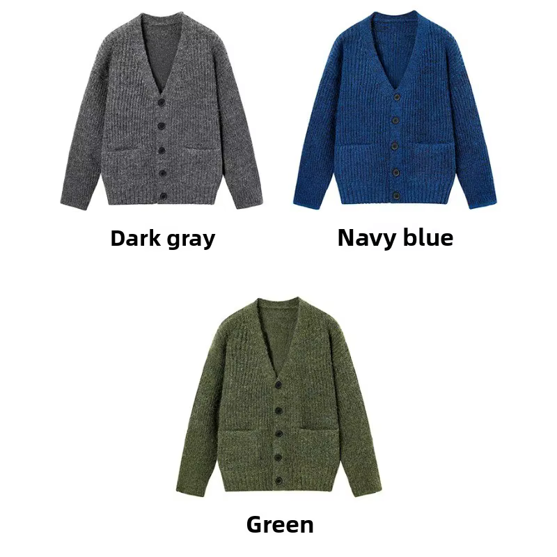 Cardigan en tricot pour homme, tendance, élégant, pour l'extérieur, sport, loisirs, coupe-vent, chaud, confortable, respirant