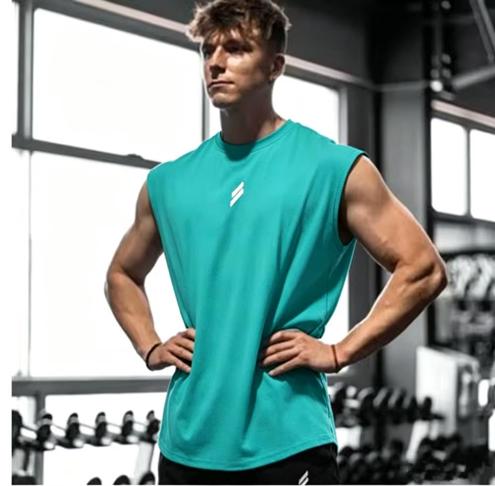 Chemises de sport sans manches pour hommes, pour la salle de sport, la course à pied, gilets en tissu respirant à séchage rapide, gilets d'entraînement amples et respirants