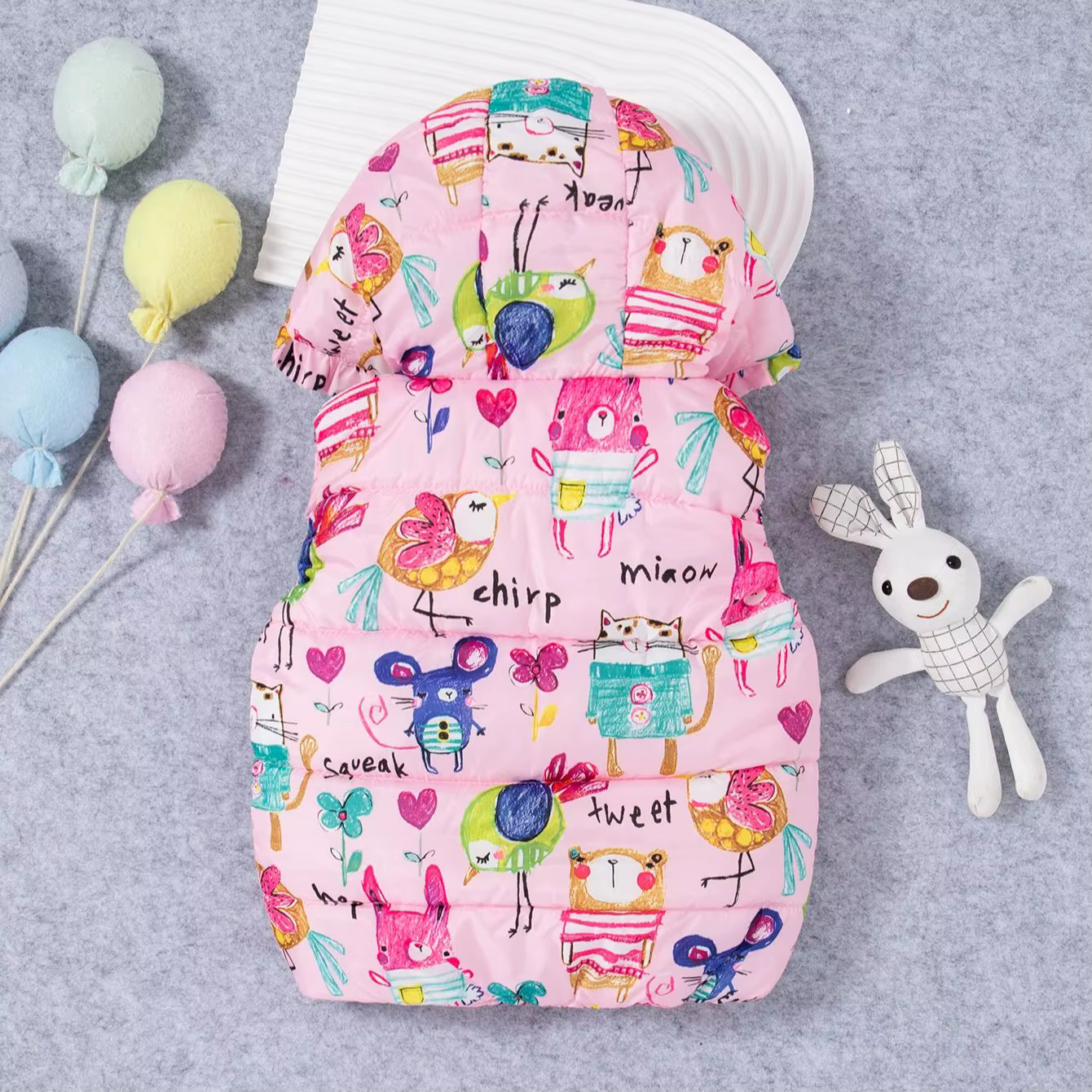 Gilets épais et chauds pour bébé garçon et fille, vêtements d'hiver à capuche avec graffitis colorés pour enfants de 6 mois à 3 ans, nouvelle collection