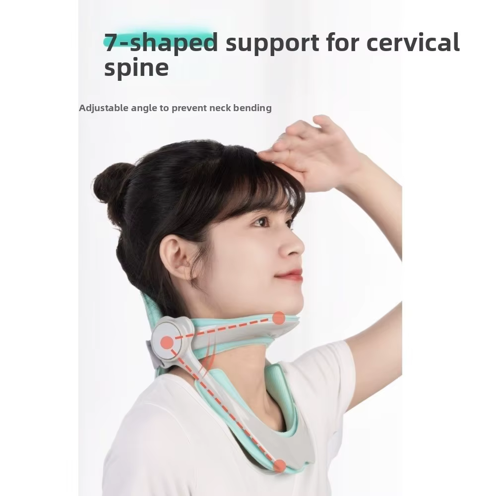 Support de cou respirant et réglable, design ergonomique confortable, attelle cervicale soulageant la pression, stabilisant le cou, ceinture de fixation