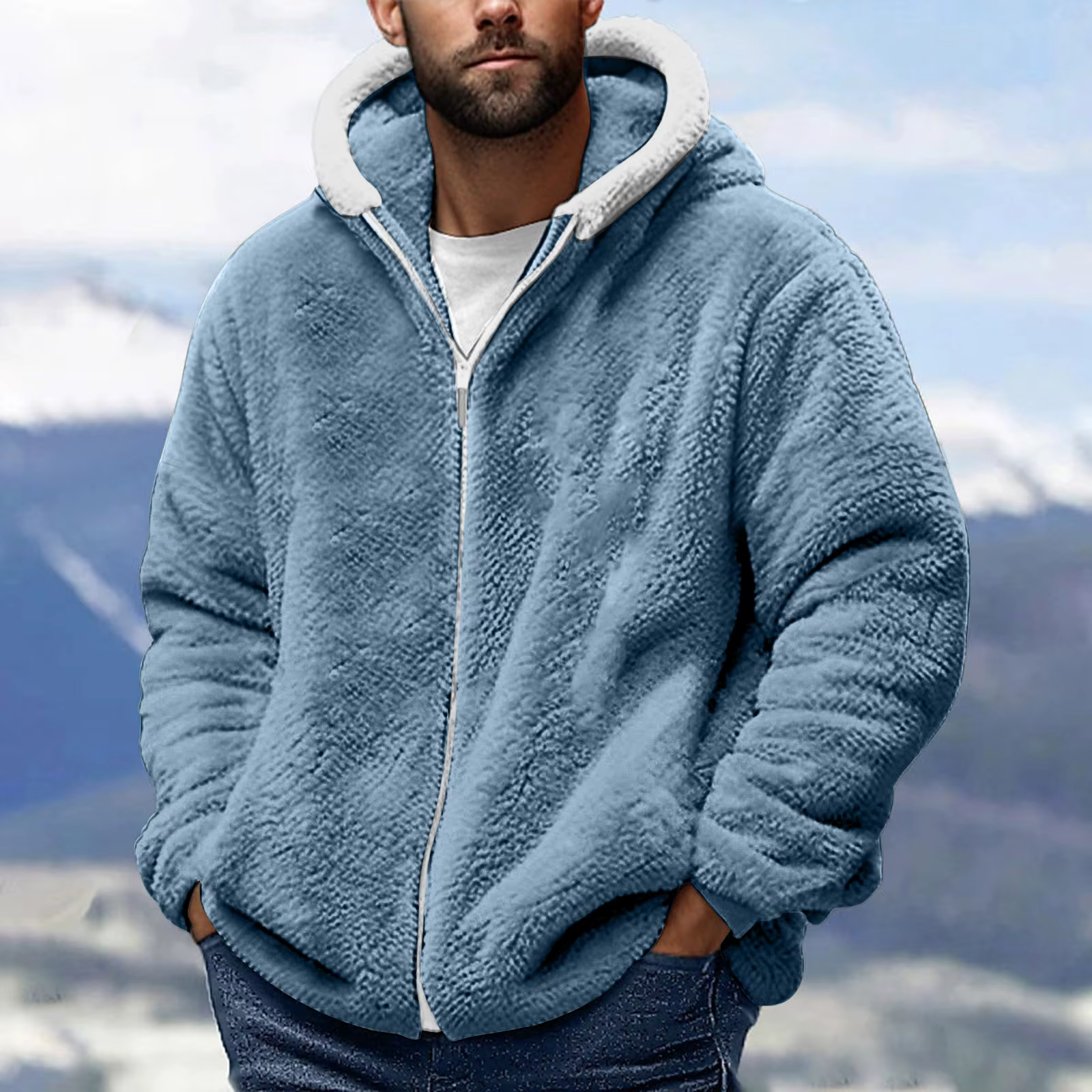Veste chaude en velours Double face pour hommes, Cardigan à capuche à manches longues, mode automne-hiver, manteau à capuche Vintage, sweat-shirt décontracté