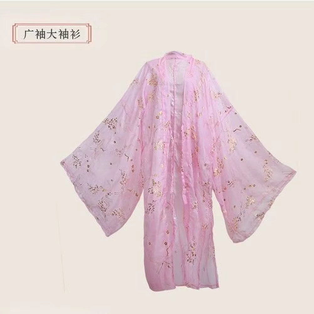 Cardigan Hanfu en mousseline de soie pour femme