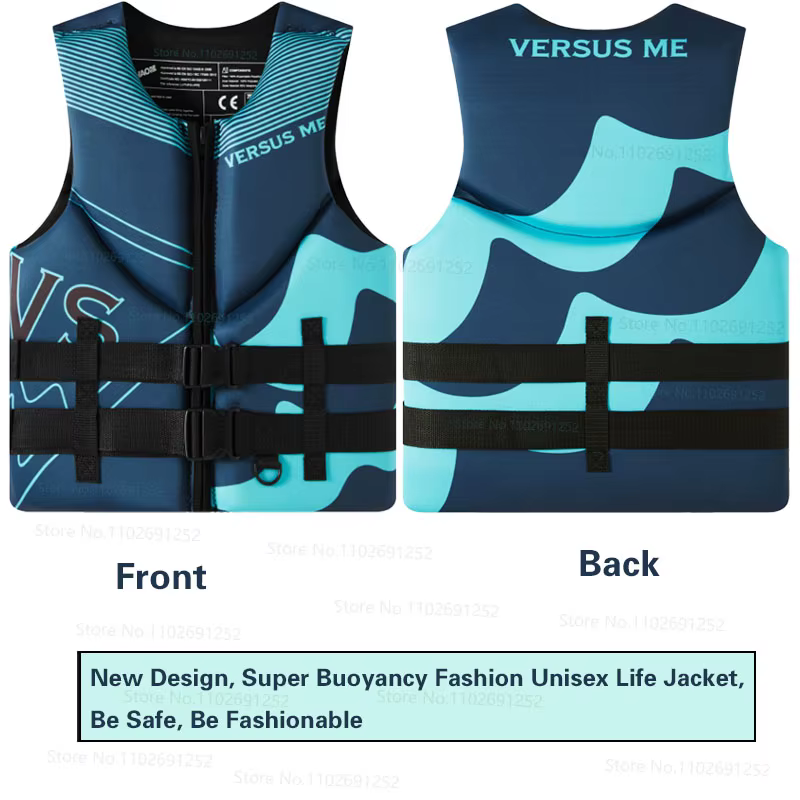 Gilet de sauvetage pour adultes Sports nautiques Natation Surf Raft Kayak Pêche Jet Ski Gilet de sauvetage Super Flottabilité Néoprène Gilets de sauvetage