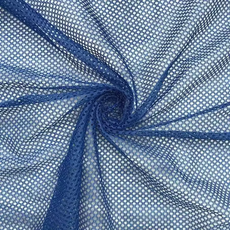 Filet de pêche en tissu noir respirant, maille au mètre pour sacs en tissu, couture hamac, motif hexagonal uni, textile fin et lisse