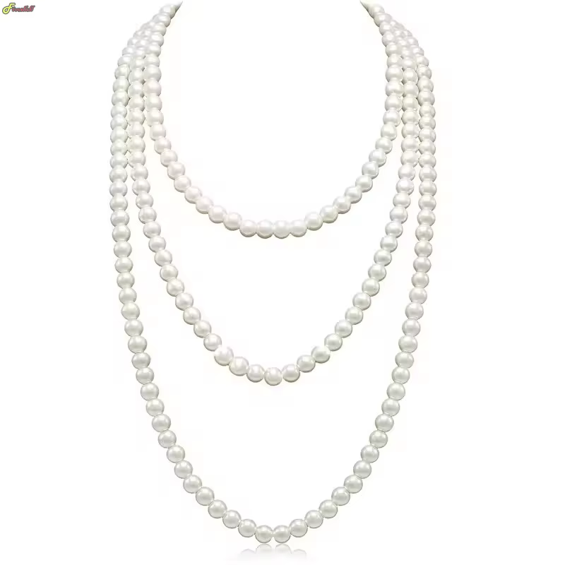 Collier de perles pour femme, long pull, bijoux, accessoires de robe, cadeau pour fille, mère, nouveau