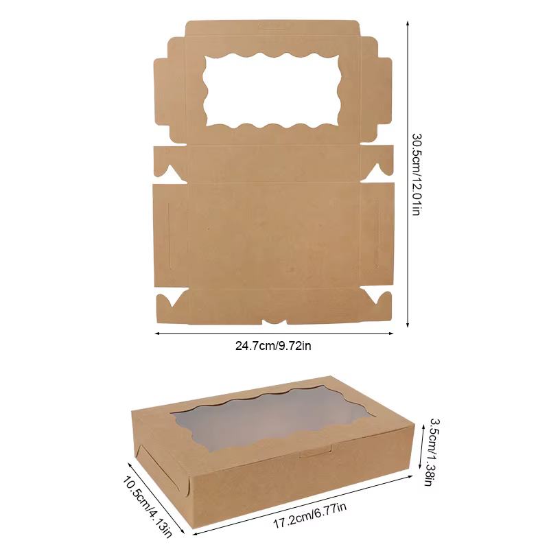 Coffrets cadeaux avec fenêtre, 5 à 20 pièces, pour fête d'anniversaire, chocolat, bonbons, biscuits, emballage cadeau, fournitures de mariage, réception-cadeau pour bébé, décor de noël