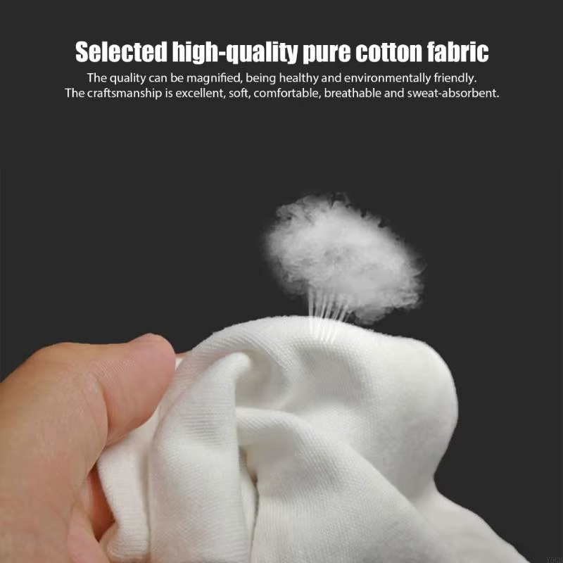(Pack 5) gantelets formels en coton pour hommes, ventilés, antidérapants, fins, pour les uniformes Service spectacles