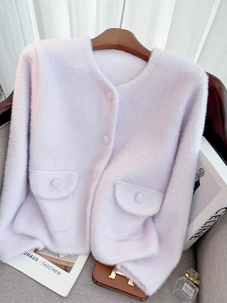 Cardigan rose pour femmes