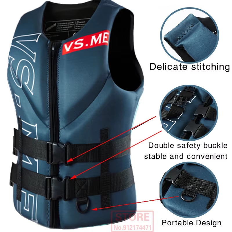 Gilet de sauvetage pour adultes, approuvé CE, Sports nautiques, Kayak, natation, Surf, dérive, gilet de sauvetage pour adultes, gilet de sécurité en néoprène, bateaux de sauvetage