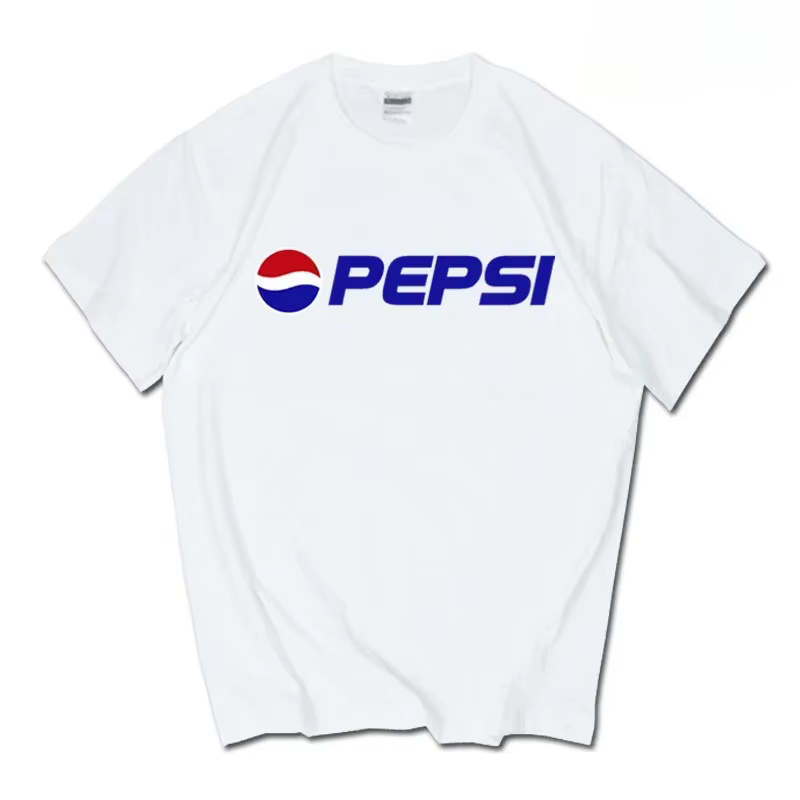 T-shirt unisexe à manches courtes en coton, nouvelle collection été 2026, tendance INS, co-branding Pepsi Cola et Sprite Coca-Cola, pour homme
