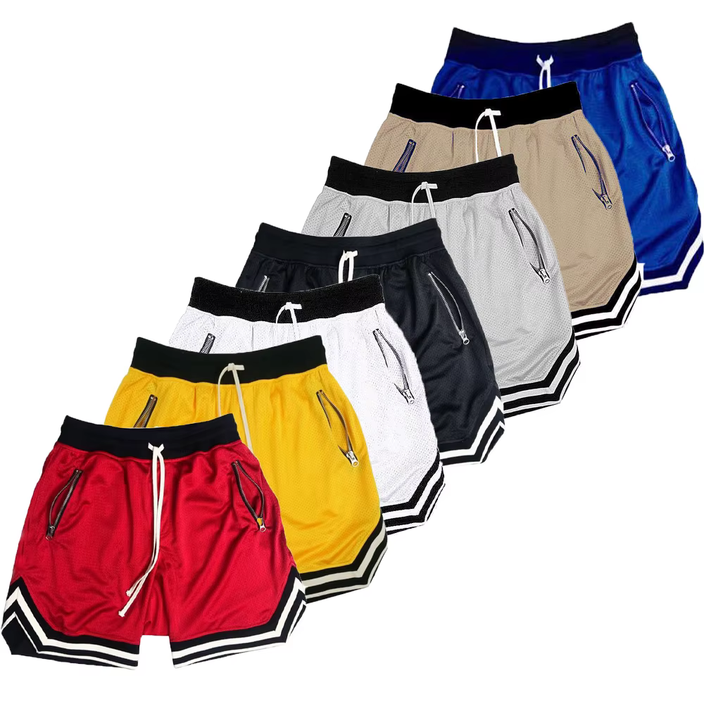 Short de sport en maille pour hommes, séchage rapide, ample, entraînement musculaire, pour l'été, Fitness, jogging, décontracté, respirant