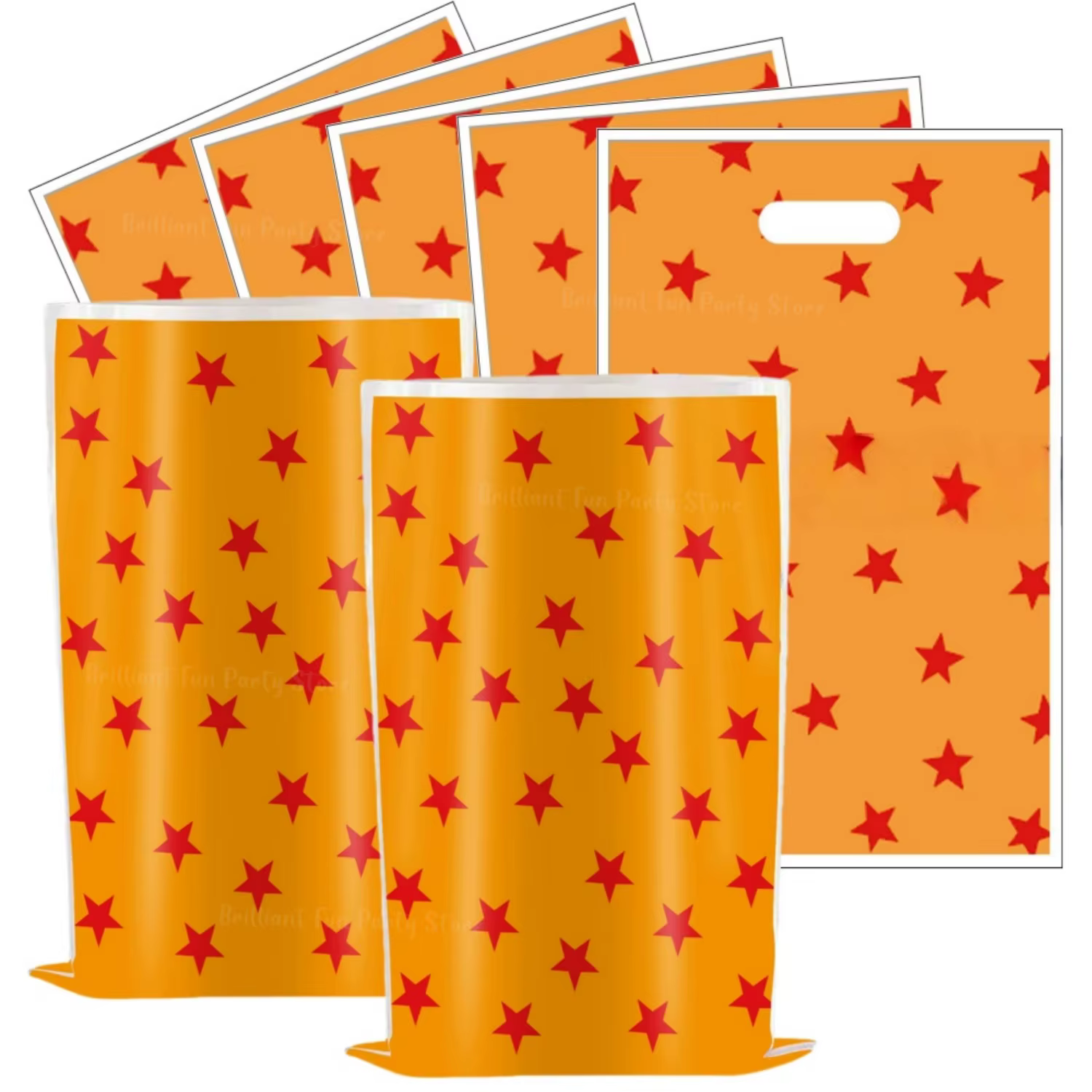 Sacs cadeaux orange de dessin animé pour enfants-fournitures de fête d'anniversaire Goku Goody Biscuit sac de bonbons décor de réception-cadeau pour bébé cadeaux de fête pour garçons