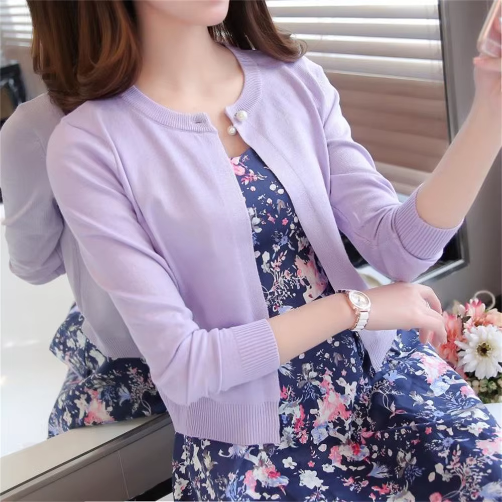 2024 mode femmes pull femme Cardigan mince vêtements d'extérieur court Design