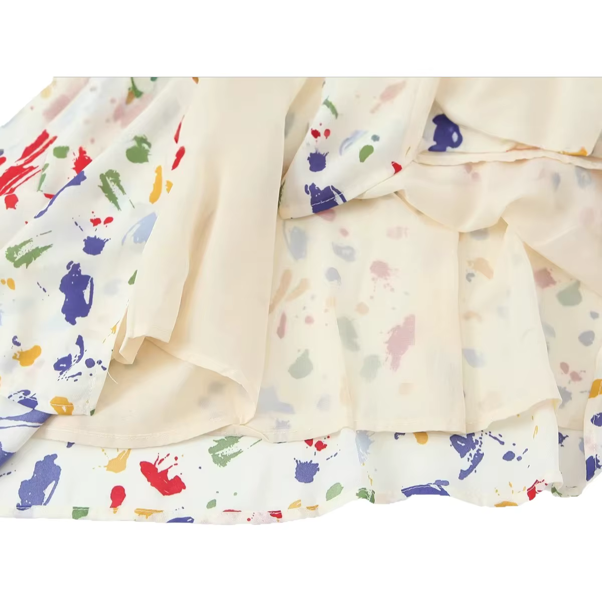 Robe longue élégante à imprimé floral style peinture à l'huile, col en V, taille froncée, pour femme, idéale pour l'été, vente directe